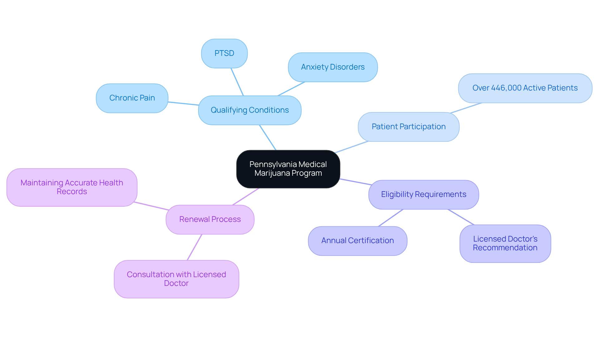 The central node represents the program itself, while the branches illustrate different aspects like conditions, participation numbers, and renewal steps. Follow the branches to understand how each part contributes to the program. The central node represents the program itself, while the branches illustrate different aspects like conditions, participation numbers, and renewal steps. Follow the branches to understand how each part contributes to the program.